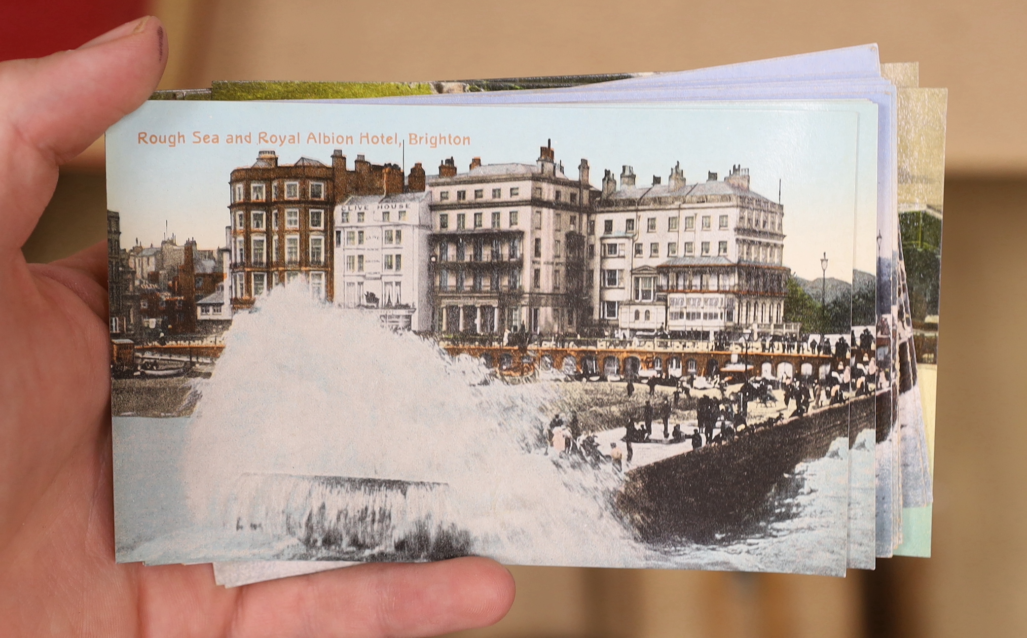 A large quantity of unused local postcards of Brighton